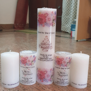 Printed Pillar Candle 12″ - 1.117g